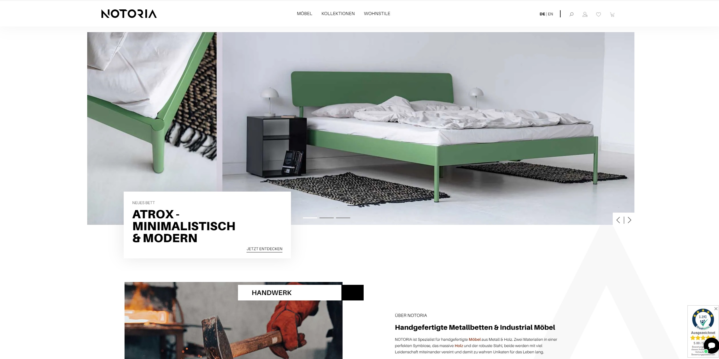 Notoria - Projekt strony internetowej