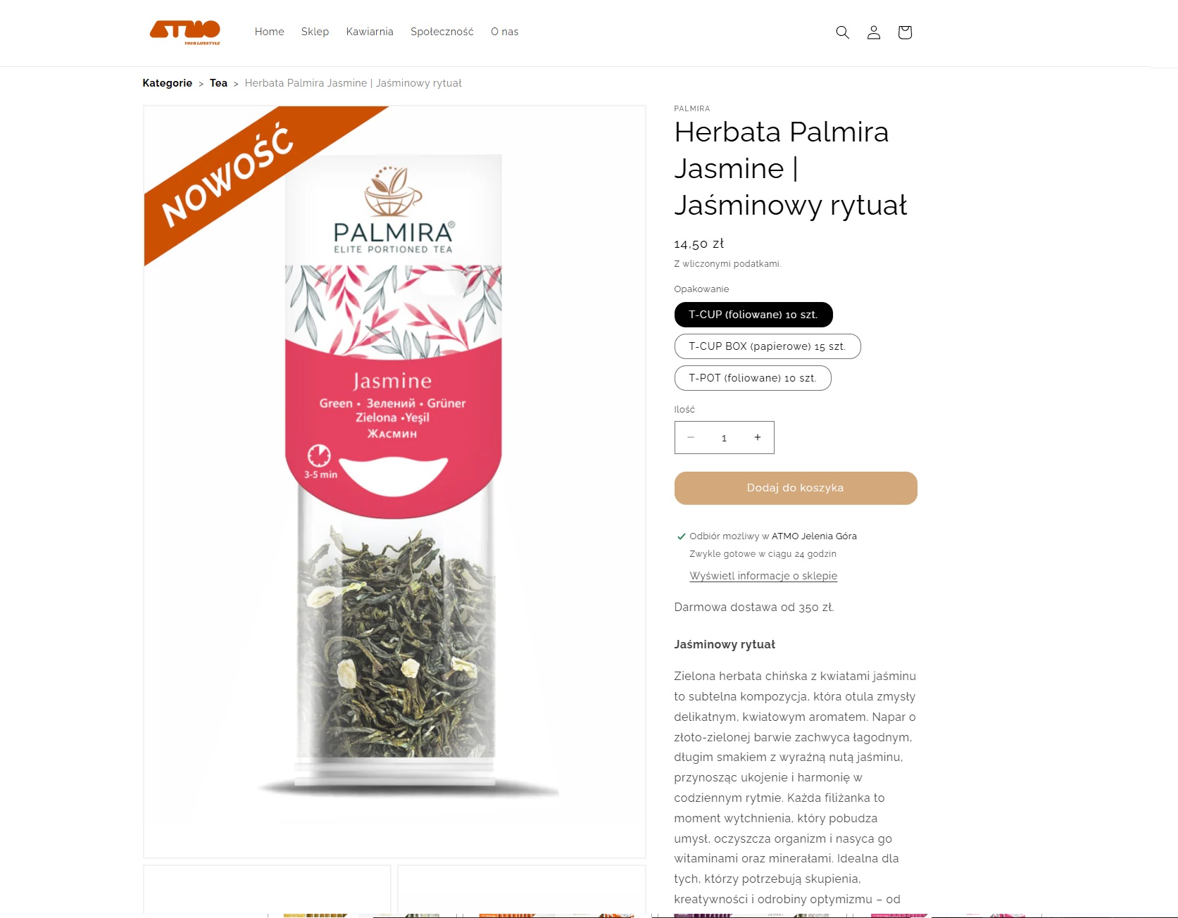 Atmo - strona produktu