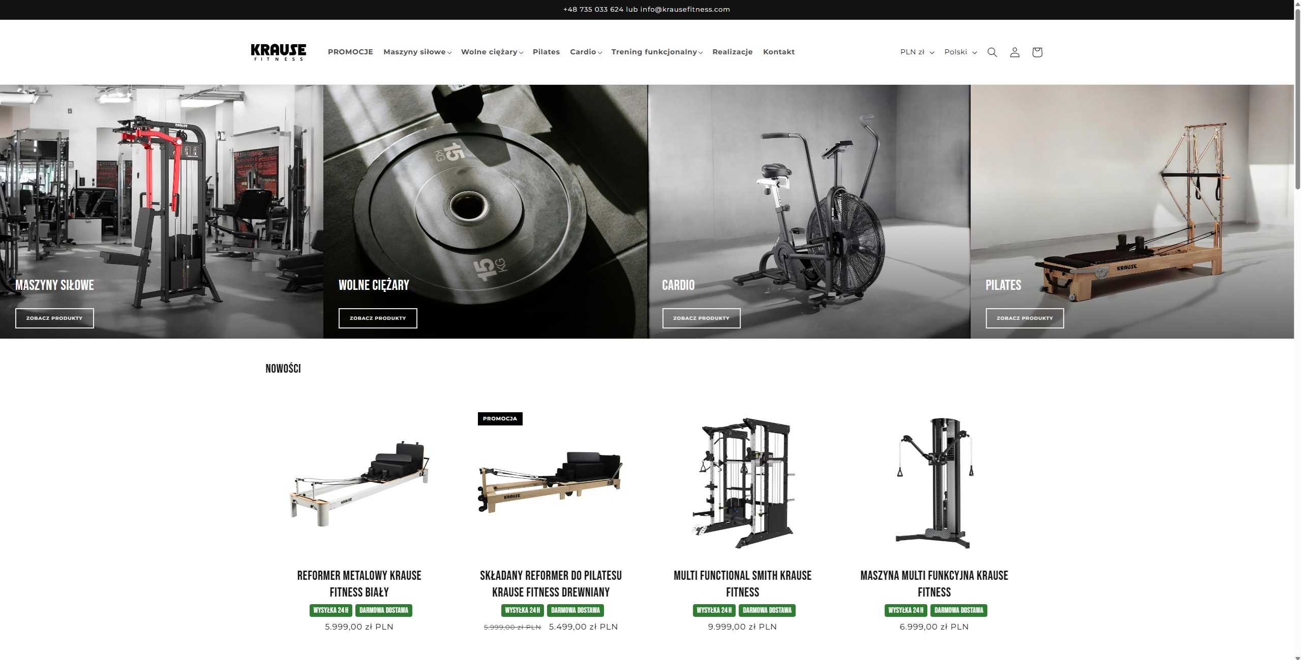 Krausefitness - sklep Shopify