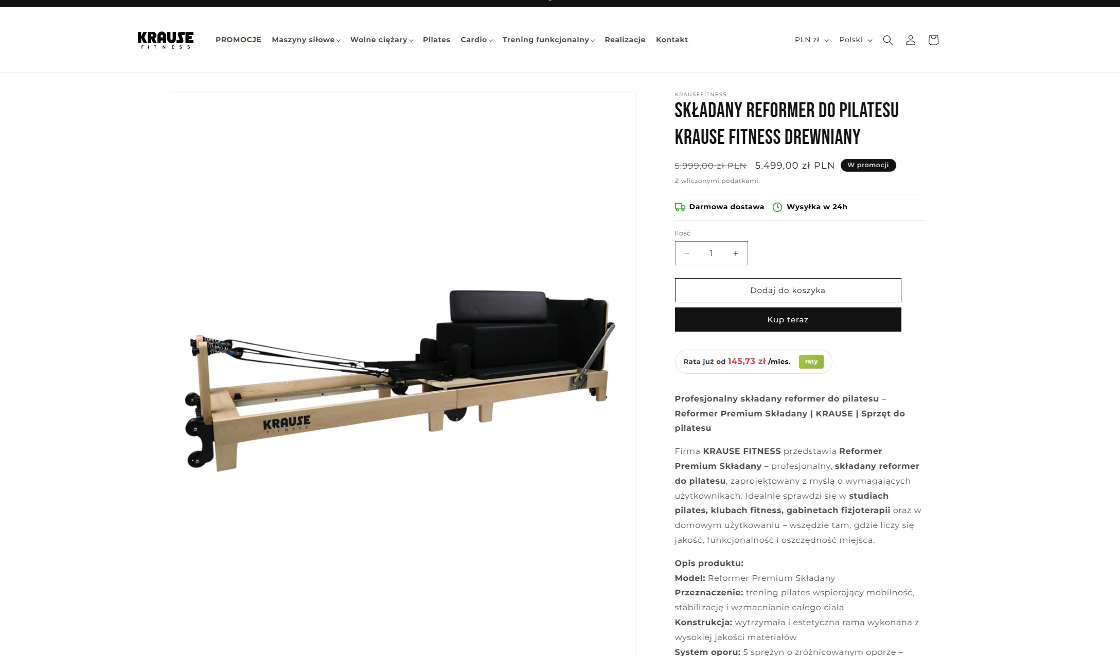 Krause Fitness - strona produktu